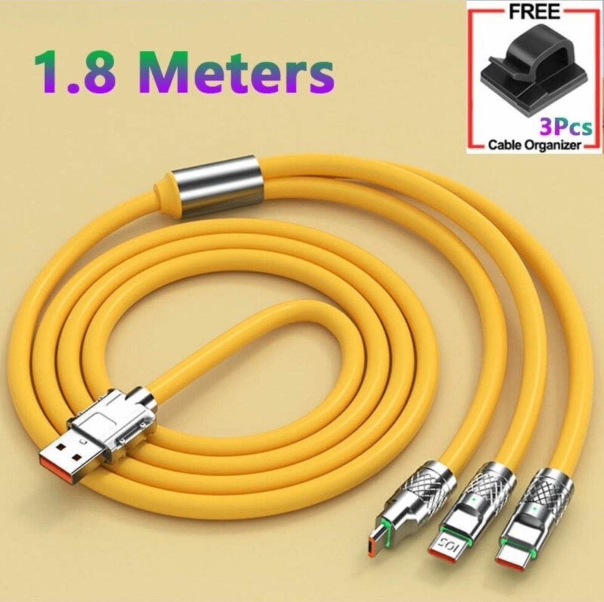 Câble de Chargement Rapide 3-en-1