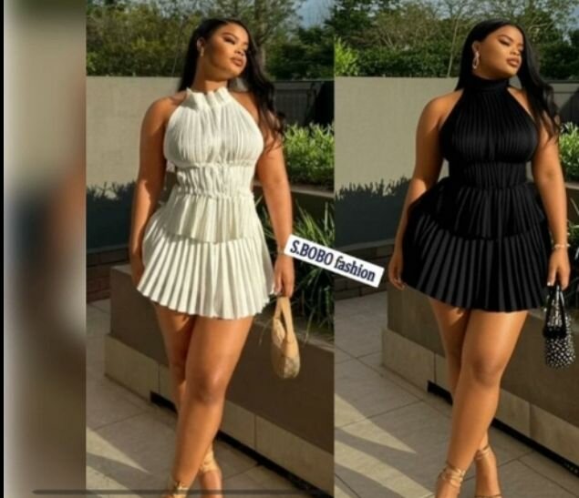 Robe plissée élégante femme