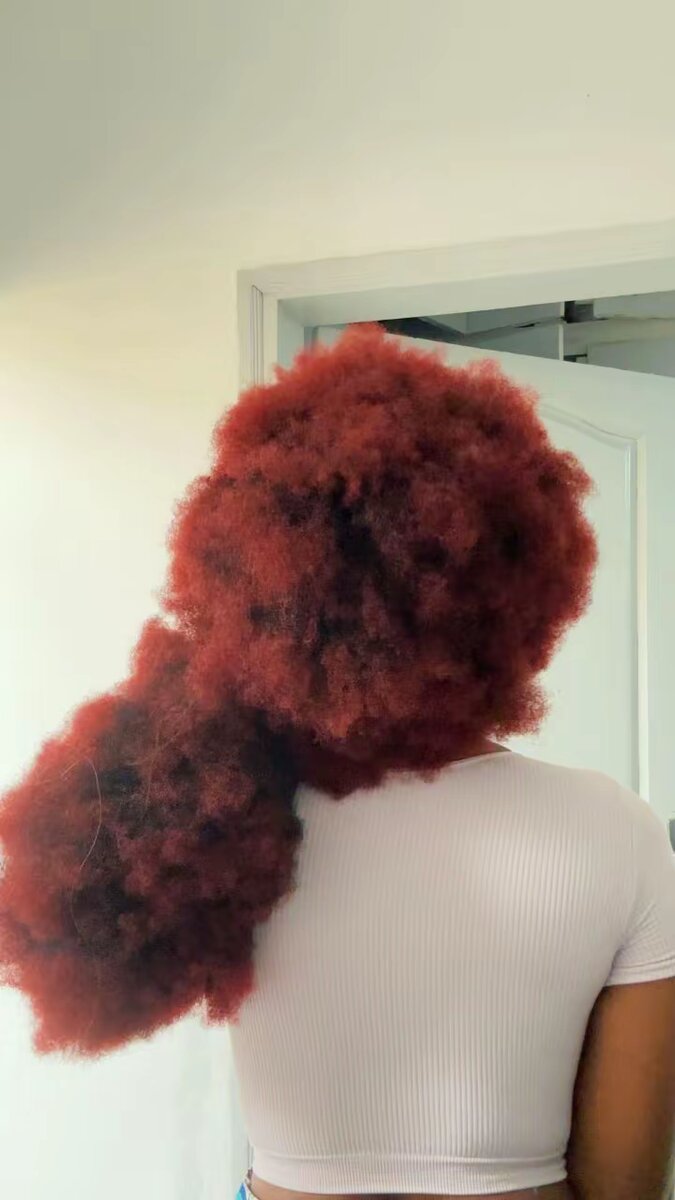 Perruque Afro Bouclée Rouge
