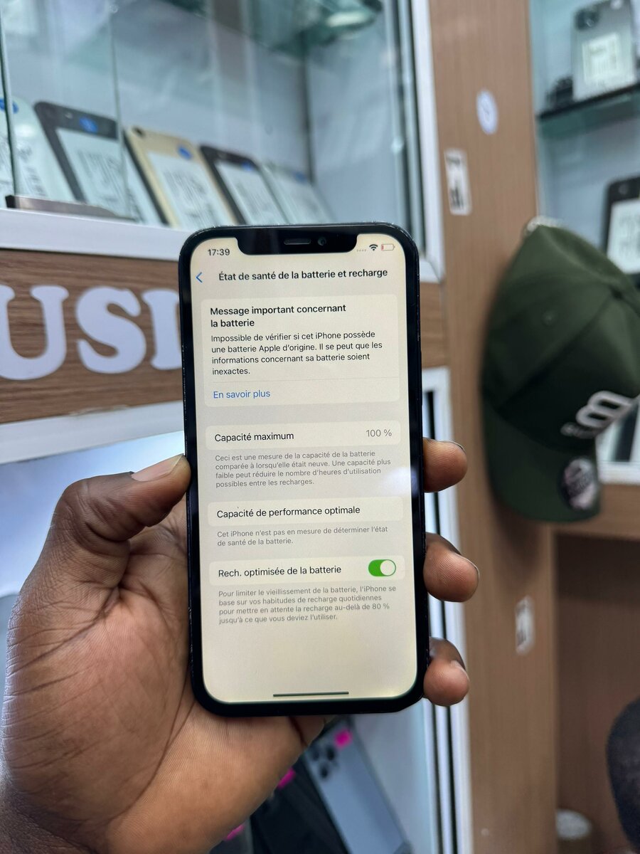 12 simple 128Go  Message écran