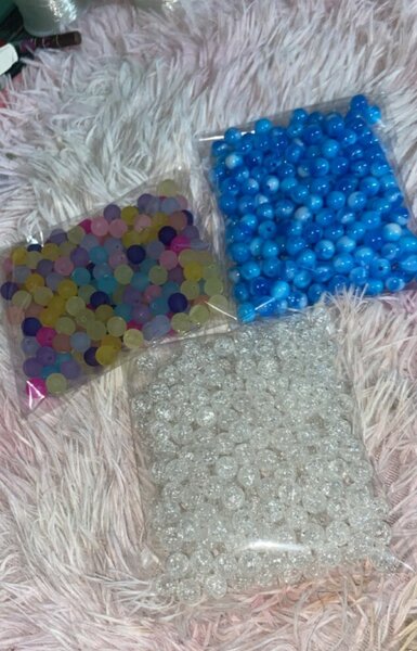 Perles Colorées et Transparentes