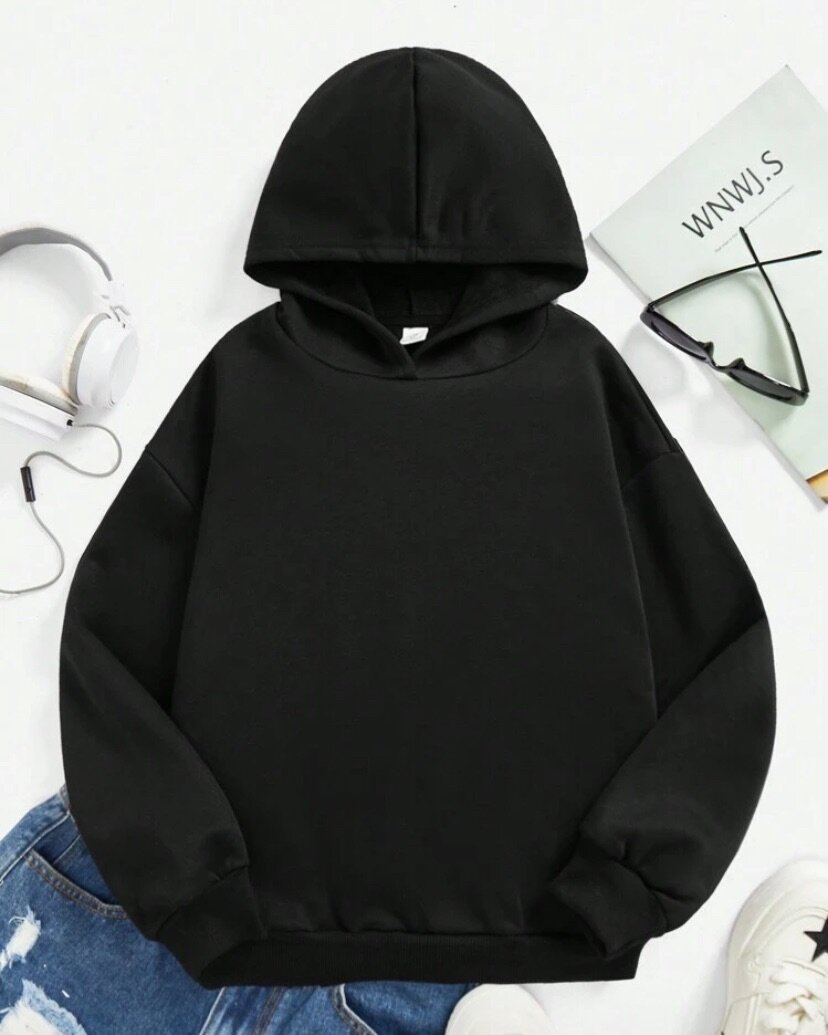 Sweat à Capuche Noir Unisexe