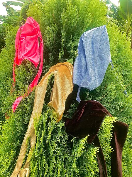 Golden velvet Durag