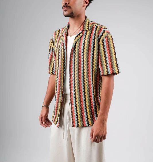 Chemise imprimée graphique homme