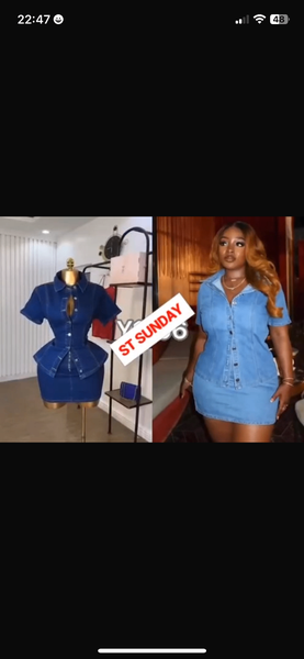 Robe en jean tendance