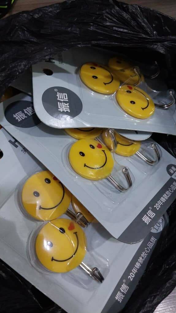 Crochet murale en smiley