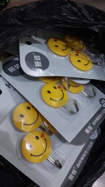 Crochet murale en smiley