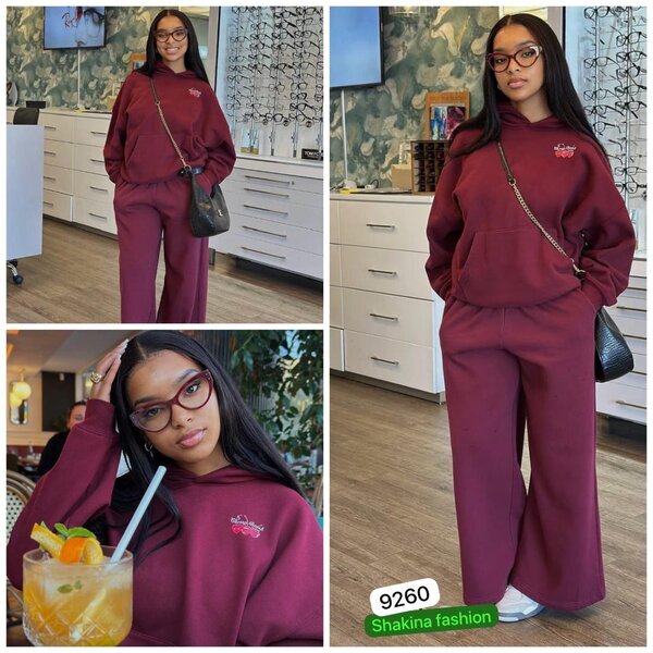 Ensemble confort bordeaux