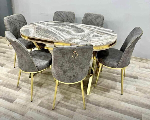 Table à manger ovale moderne