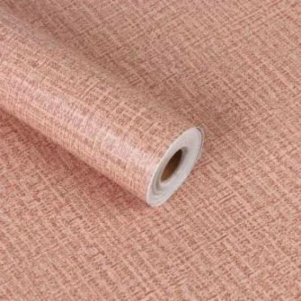 Papier peint uni texturé rose saumoné