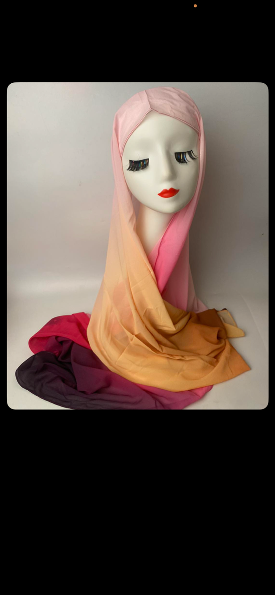 Écharpe en mousseline multicolore