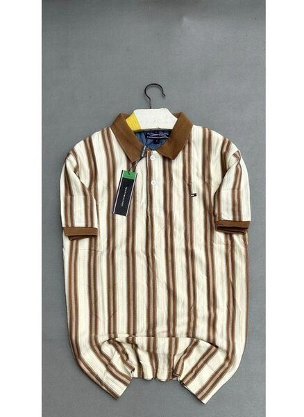 Polo rayé élégant homme