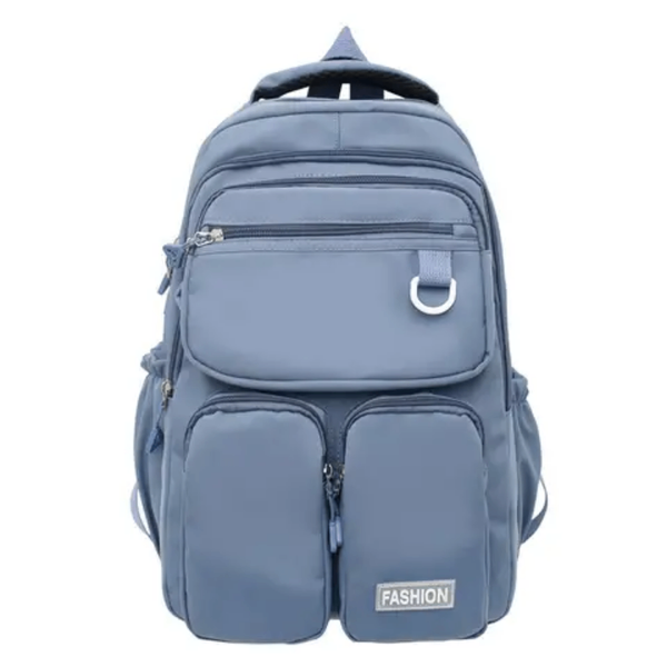 Sac à dos bleu multi-poches