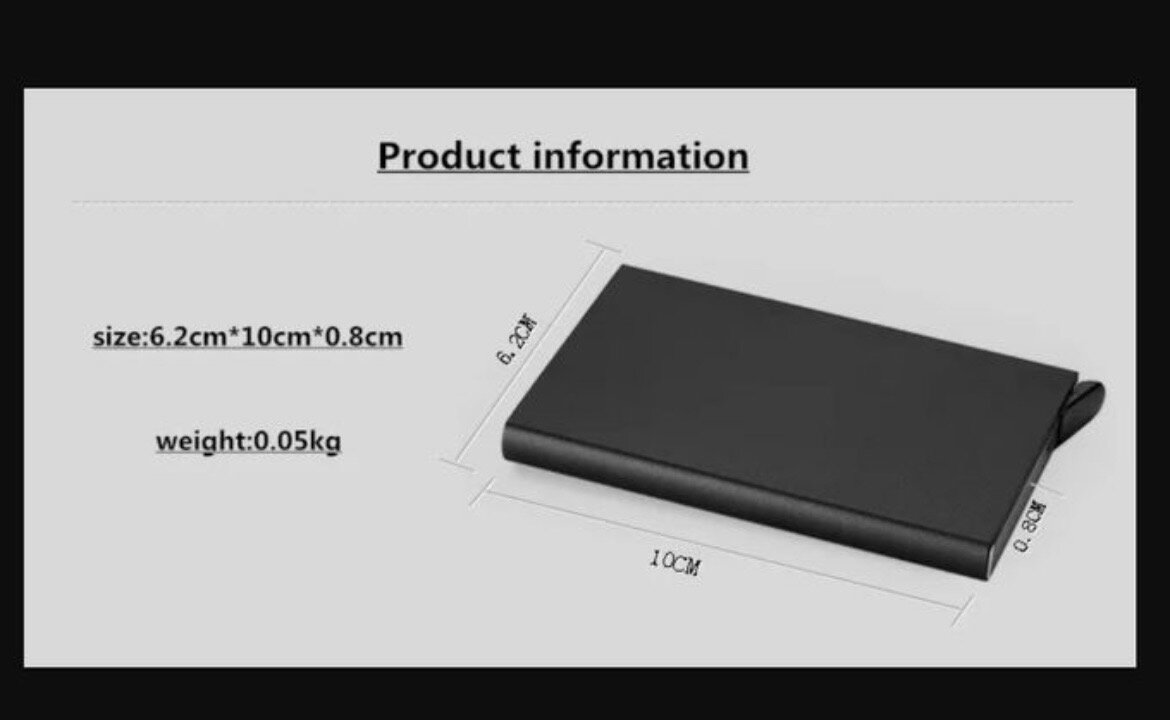 Porte-cartes RFID compact