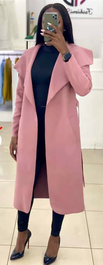 Throw-over Coat Nude/Pink