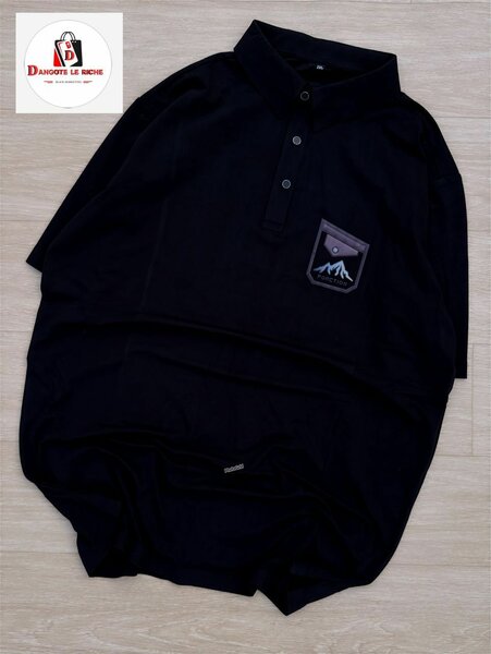 Polo noir avec broderie