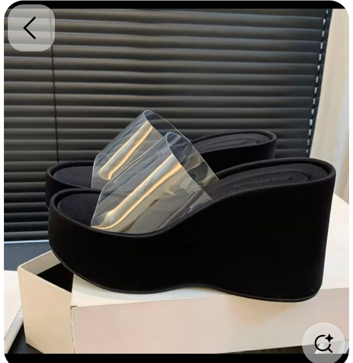Sandales à plateforme transparentes