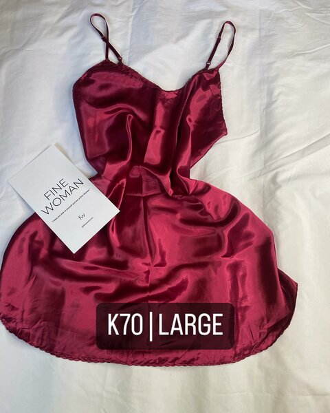 Beautiful Women's Pajama Dress burgundy color