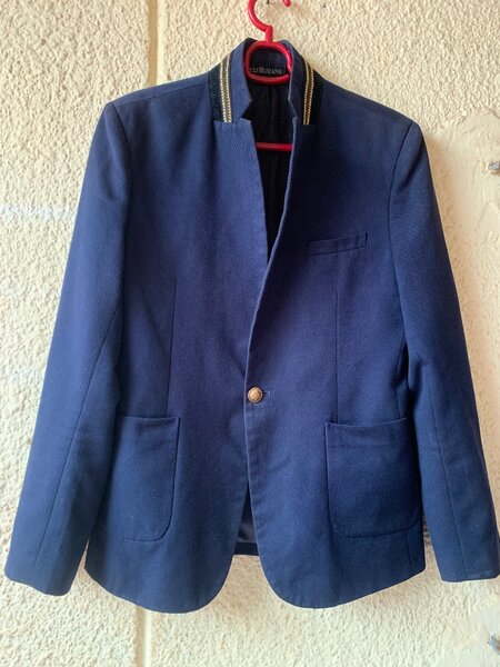 Blazer Bleu Élégant Homme