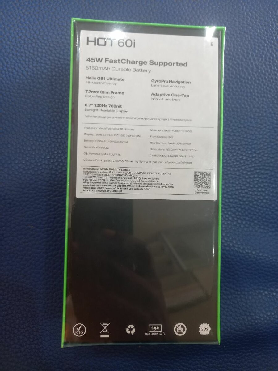 Infinix HOT 60i 128GB 8GB RAM