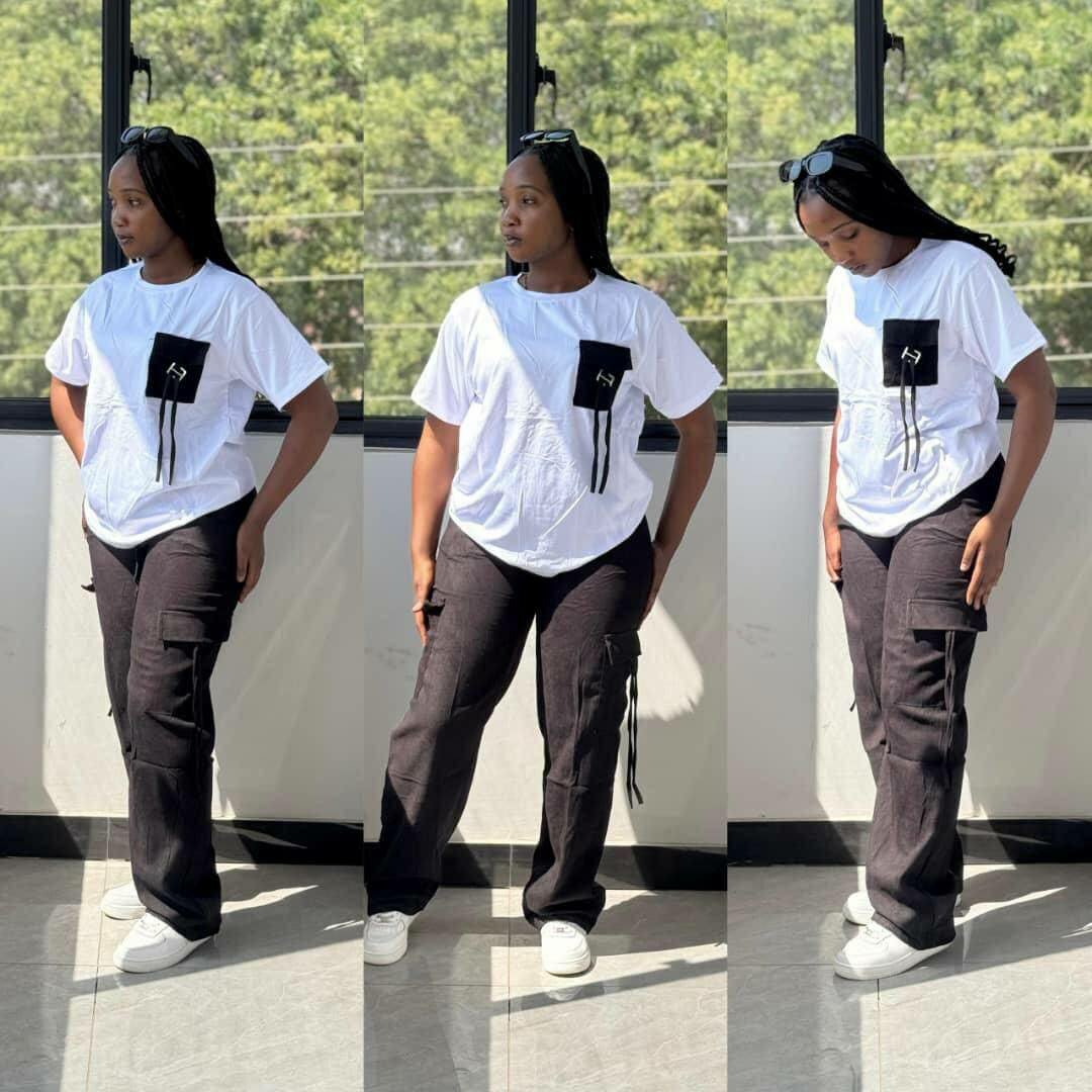 Women's 2-piece suit, T-shirt and pants