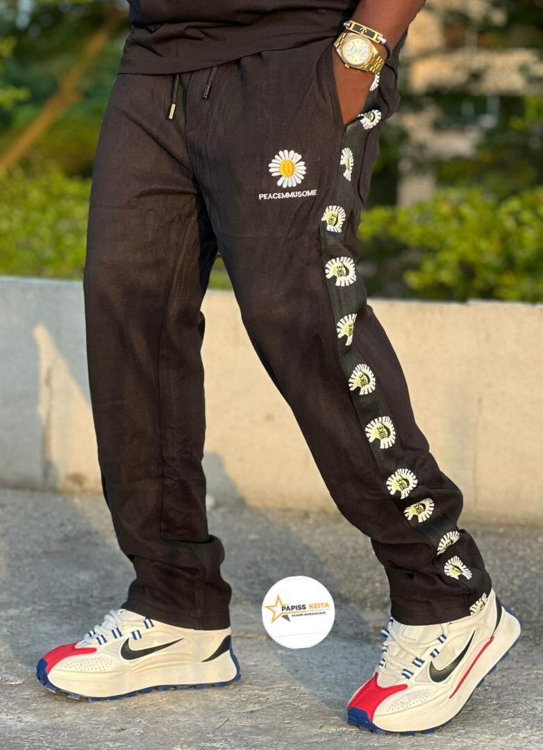 Pantalon jogger à motif floraux pour hommes