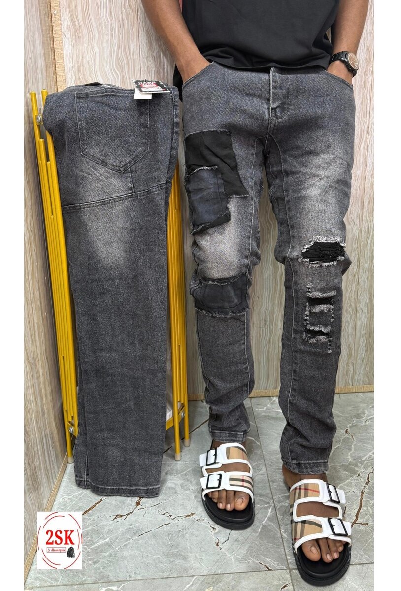 Jean déchiré homme tendance