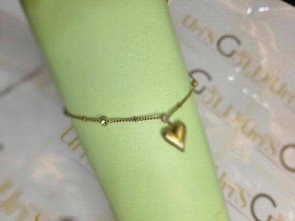 Bracelet cœur doré élégant