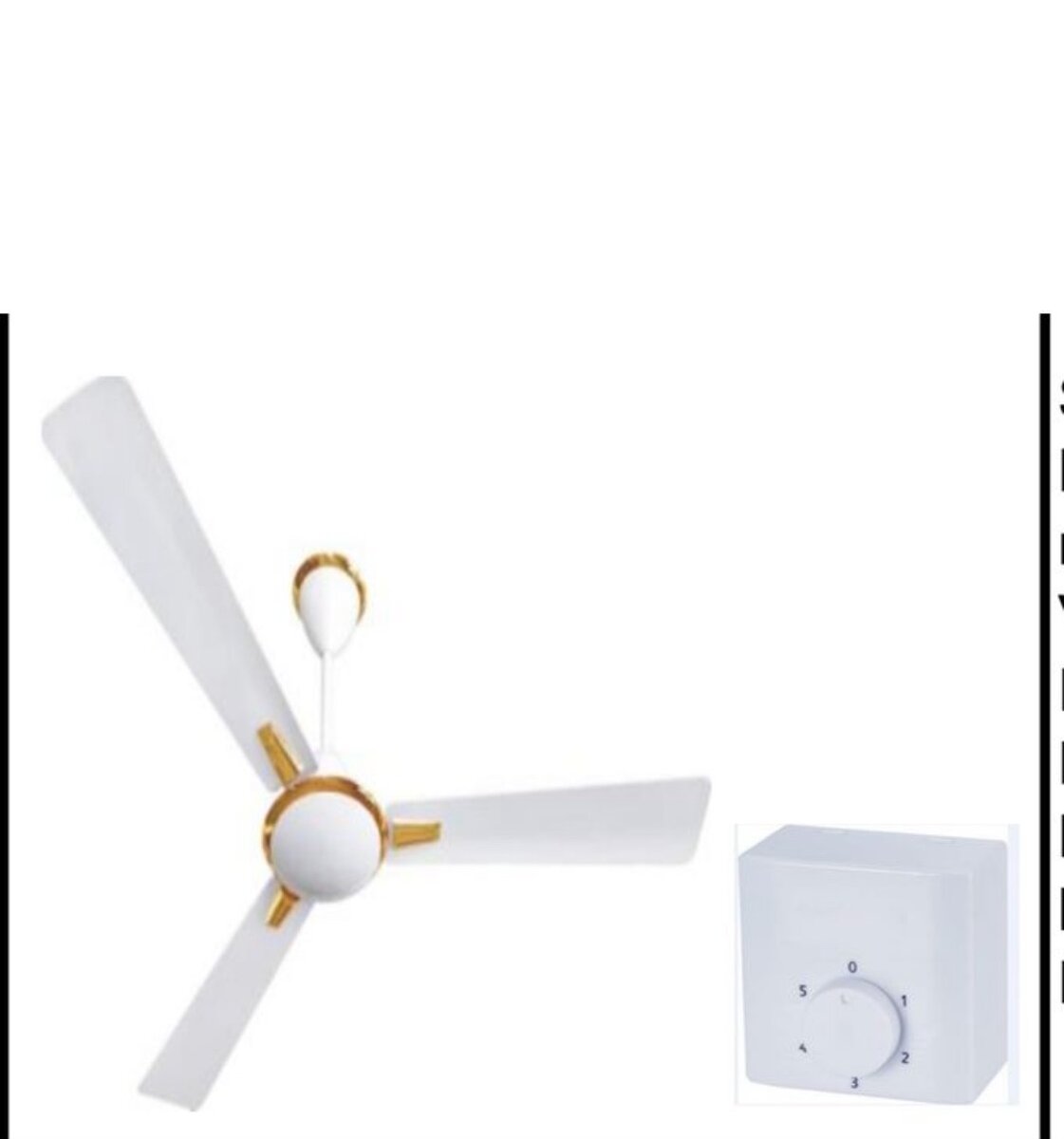 DCF-56C Decorative Ceiling Fan - 56" - White