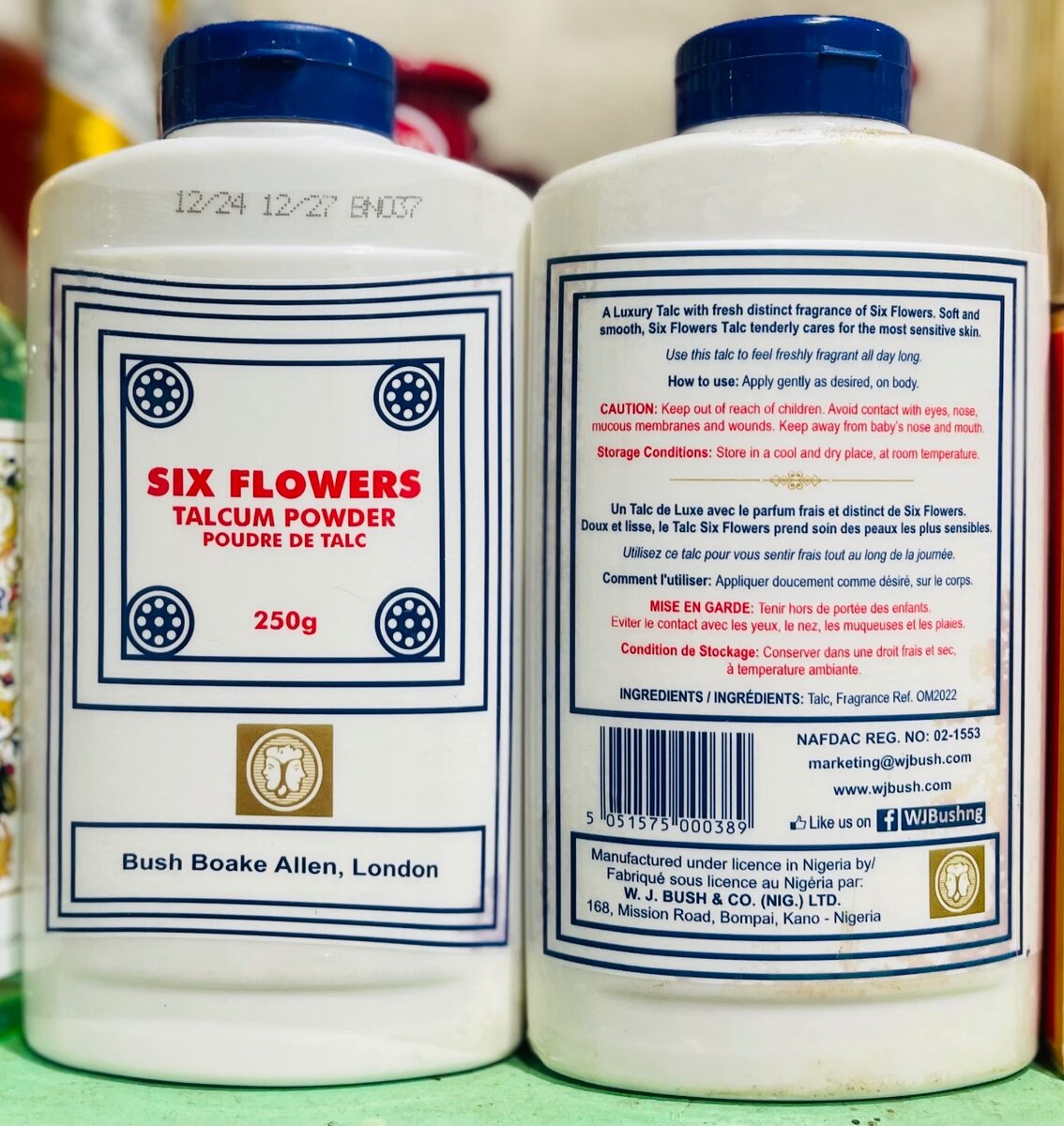 Six Flowers Talc 250g