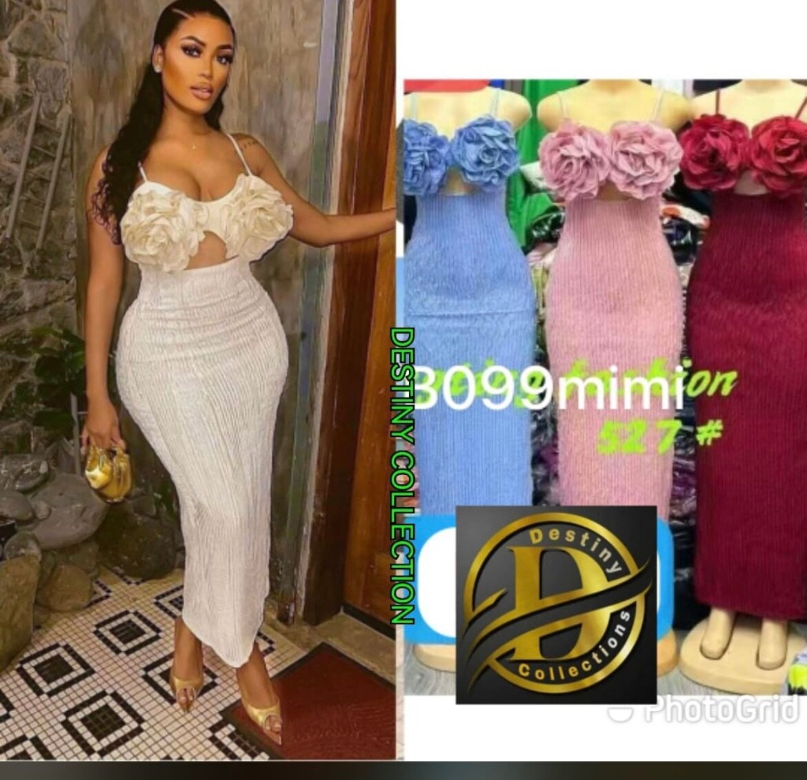 Robe élégante avec roses