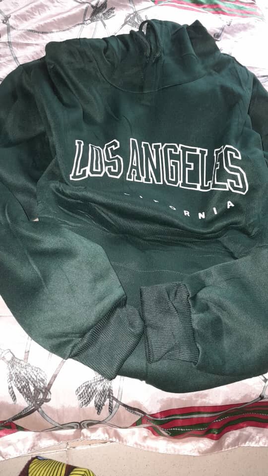 Sweat à capuche vert