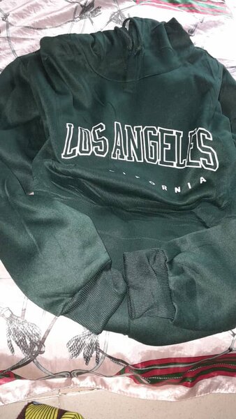 Sweat à capuche vert