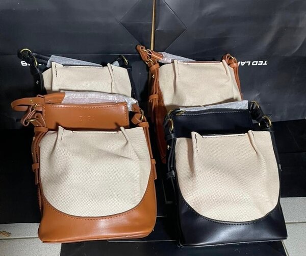 Sac à main femme cuir et toile