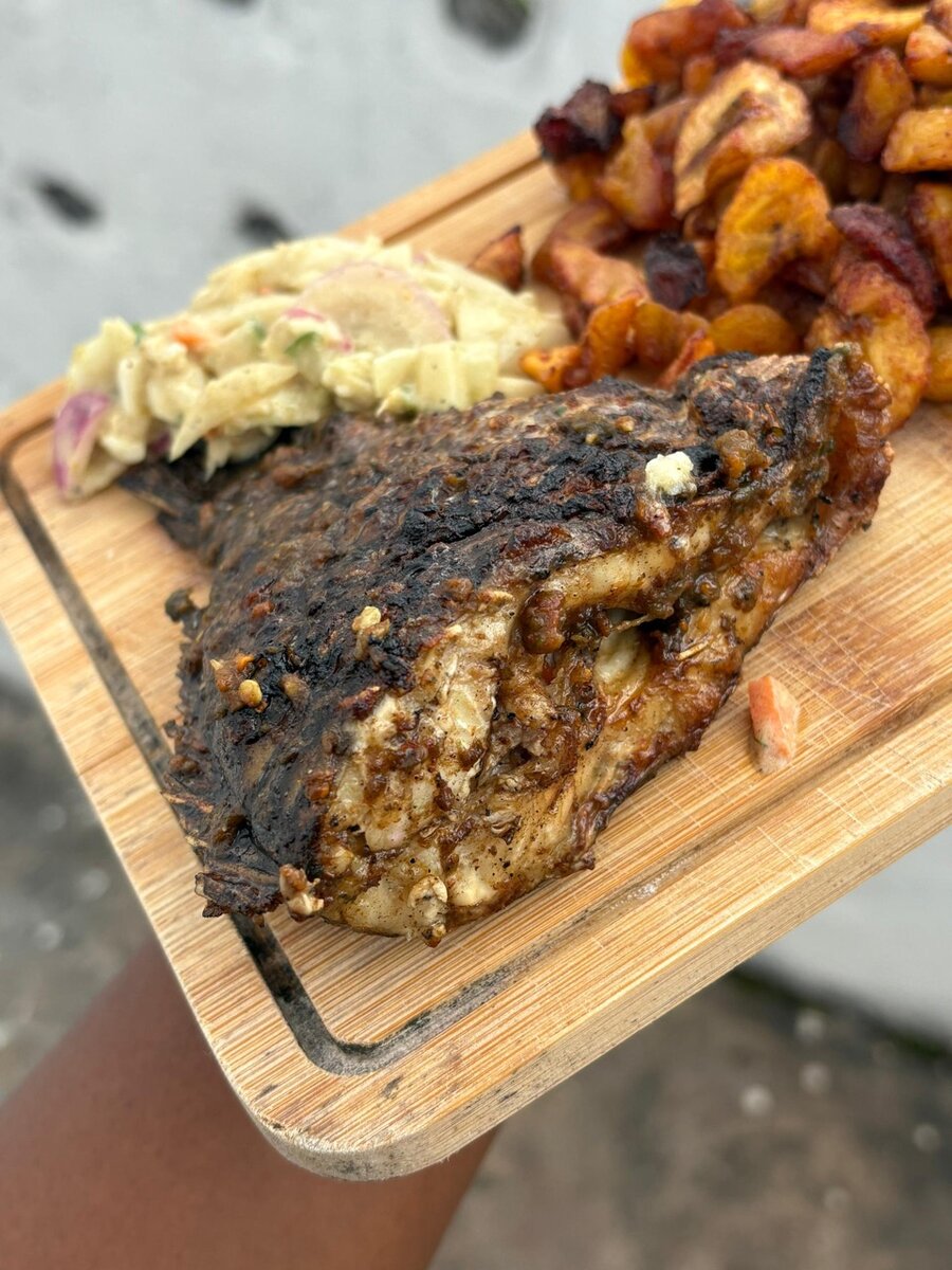 Plat  de poisson braisé