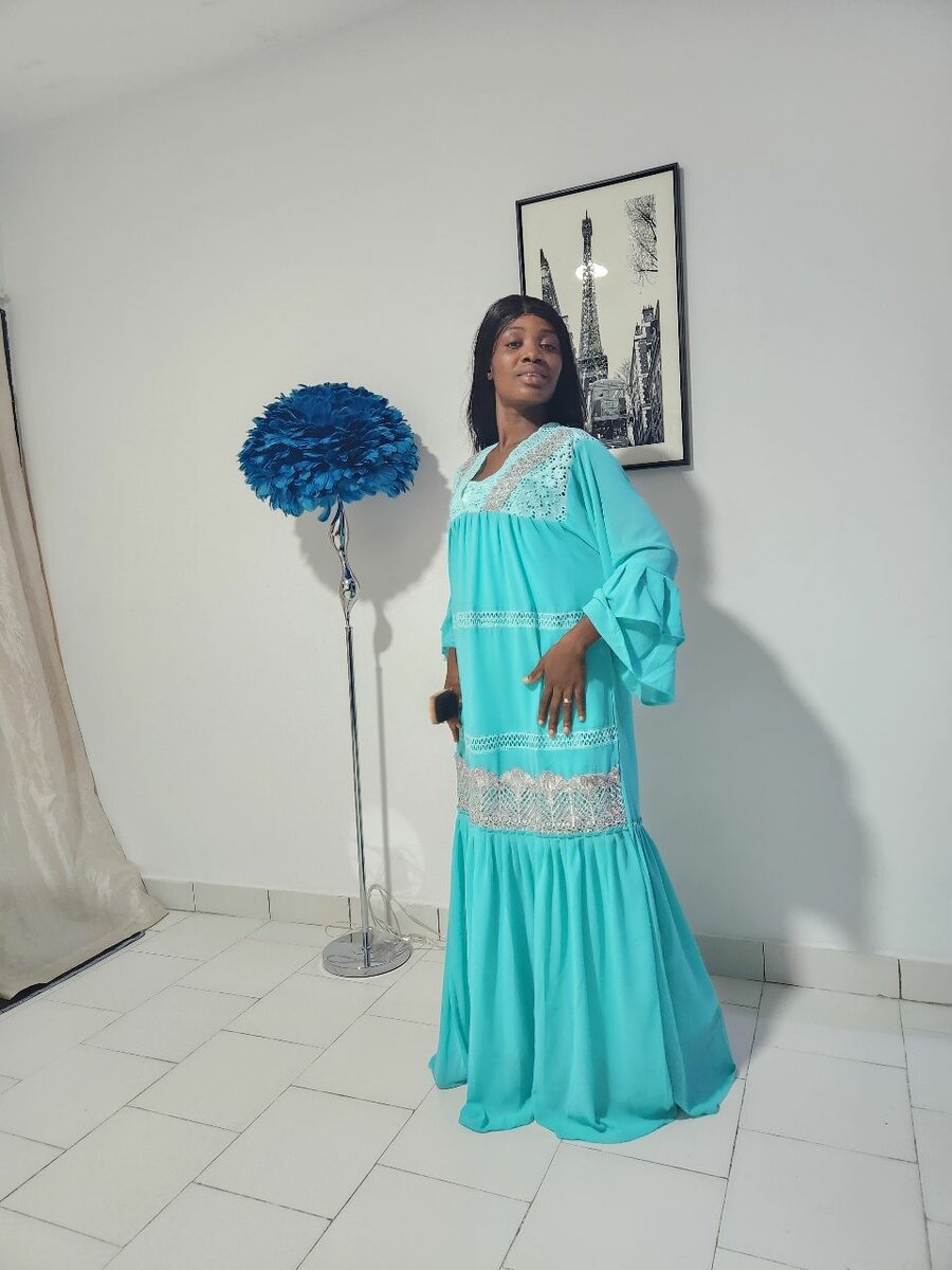 Boubou dételle avec foulard