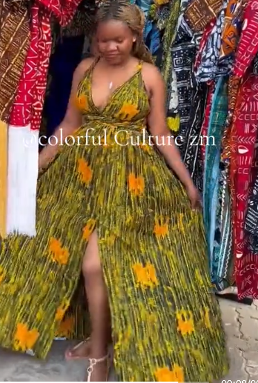 Women's  long dress with print