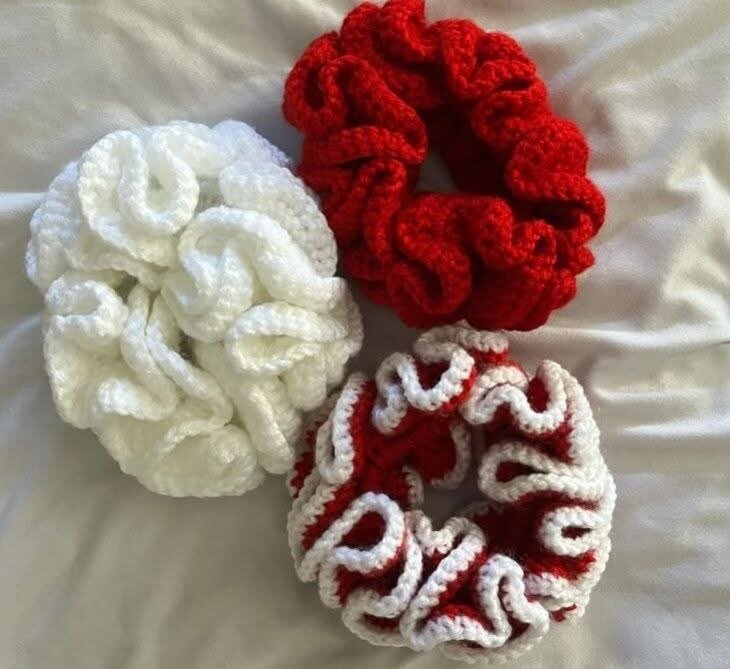 Chouchous en tricot colorés