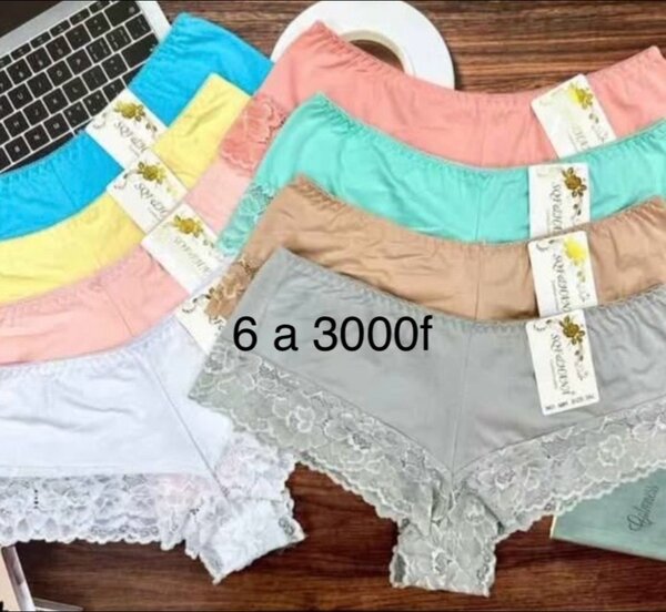 Lot de Culottes en Dentelle et Microfibre