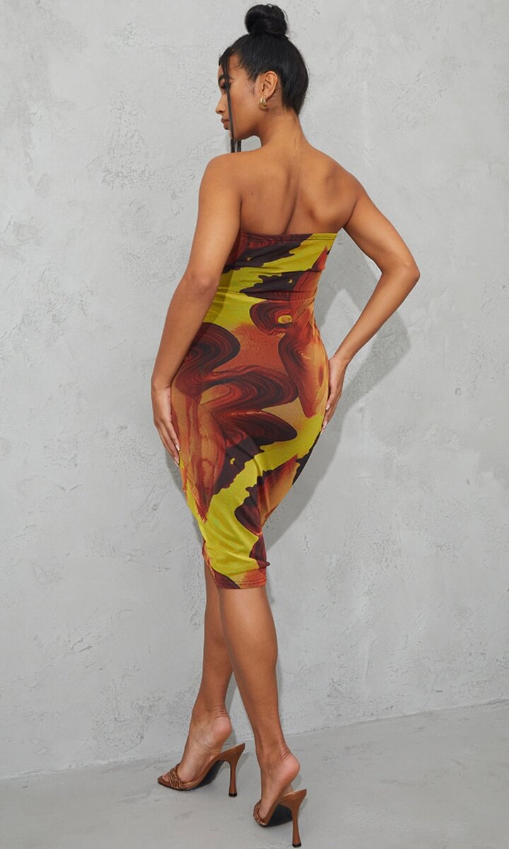 Robe Midi Imprimée Élégante