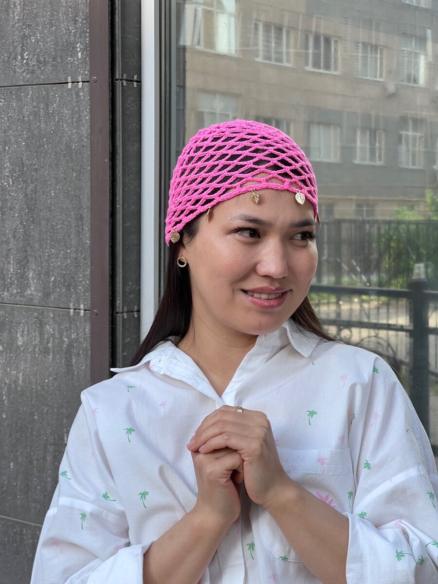 Вязанные трендовые  шапки