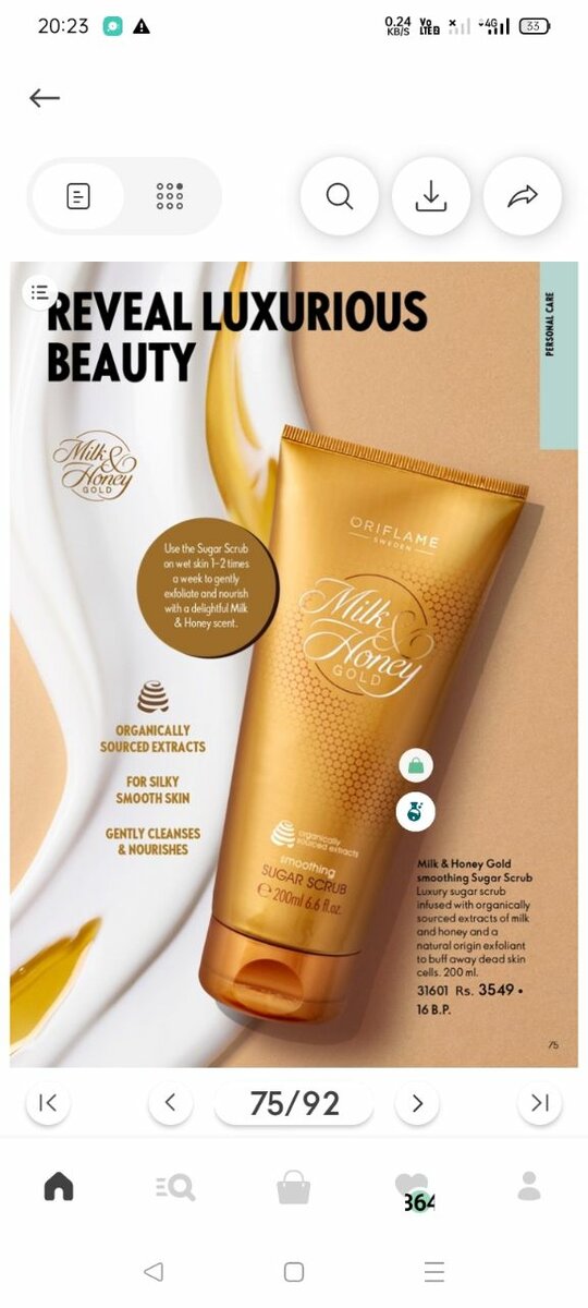 Milk and honey sugar scrub