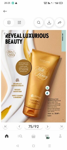 Milk and honey sugar scrub