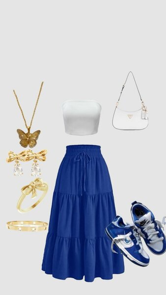 Ensemble bohème bleu