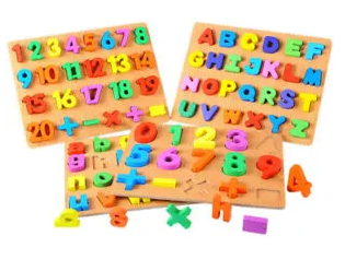 Wooden Alphabet – ABC Letters Sorting Board Blocks Montessori Educational Early Learning Toy Gift for Preschool