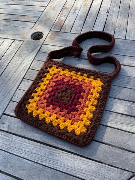 Sac crochet multicolore unique