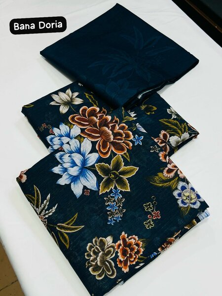 Printed lawn suit