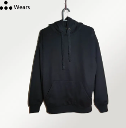 Winter Export Quality Plain Black hoodie Pullover for big and tall man