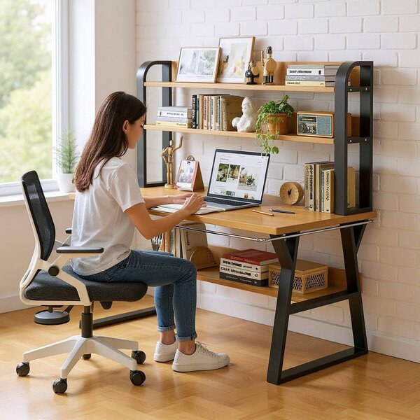 Bureau moderne avec étagère