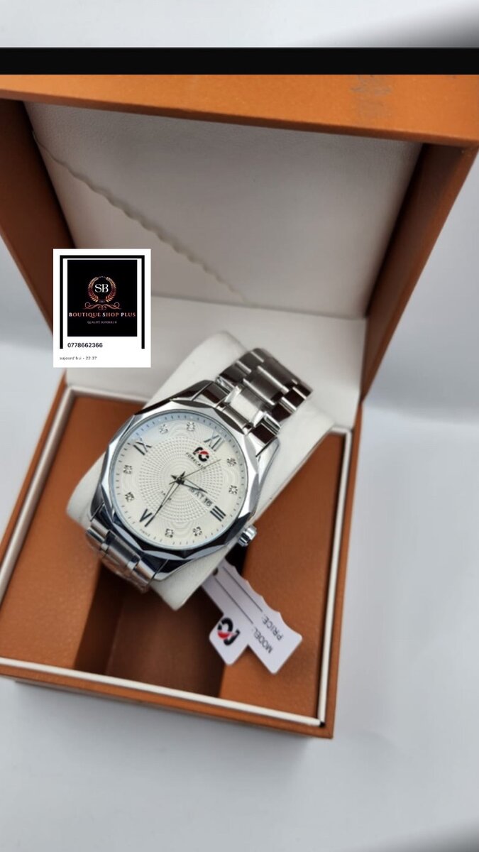 Montre Élégante Homme Brillante